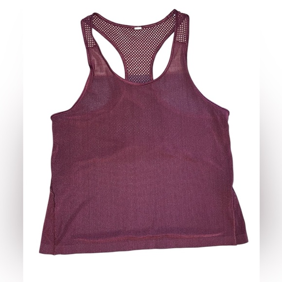 Lululemon Maroon Mesh Racerback Tank – Size 4 - Picture 1 of 2